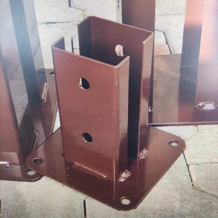 Porta Pilastri zincati e verniciati Marrone